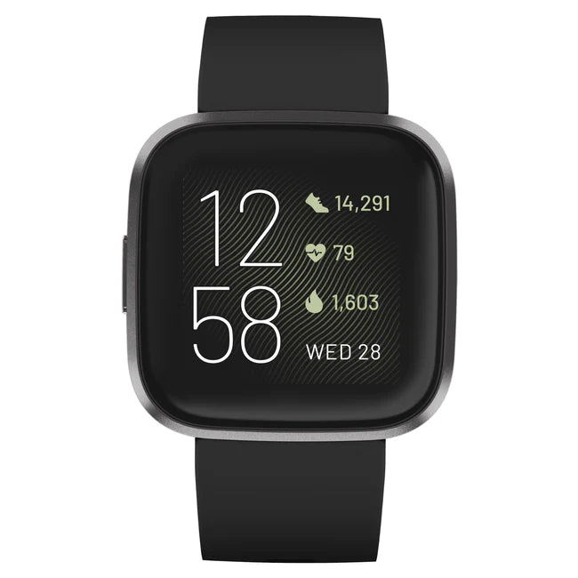 Fitbit Versa 2 Smart Fitness Watch (Black/Carbon) (FB507BKBK-FRCJK)