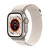 Apple Watch Ultra GPS + Cellular, 49-mm Titanium Case with Starlight Alpine Loop — Large