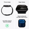 Apple Watch Series 10 46mm Jet Black Aluminium Case GPS + Cellular Sport Band (M/L)[Black] MWY43ZP/A