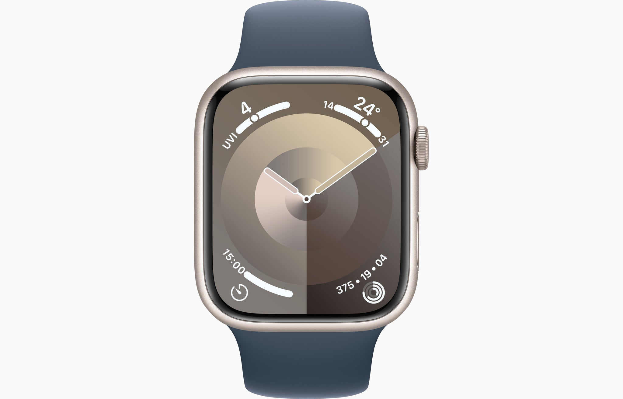 Apple Watch Series 9 GPS 45mm Starlight Al with Starlight SB S/M (MR9P3ZP/A)