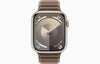Apple Watch Series 9 GPS + Cellular, 45-mm Starlight Aluminium Case with Taupe Magnetic Link — M/L (MRQG3ZP/A)