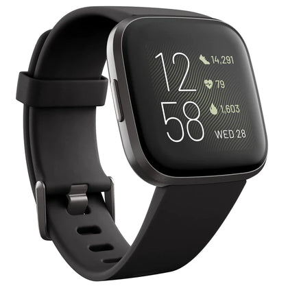 Fitbit Versa 2 Smart Fitness Watch (Black/Carbon) (FB507BKBK-FRCJK)