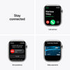Apple Watch Series 7 45mm Silver Stainless Steel Case with Sport Band GPS + Cellular (MKJV3X/A)