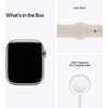 Apple Watch Series 7 45mm Silver Stainless Steel Case with Sport Band GPS + Cellular (MKJV3X/A)