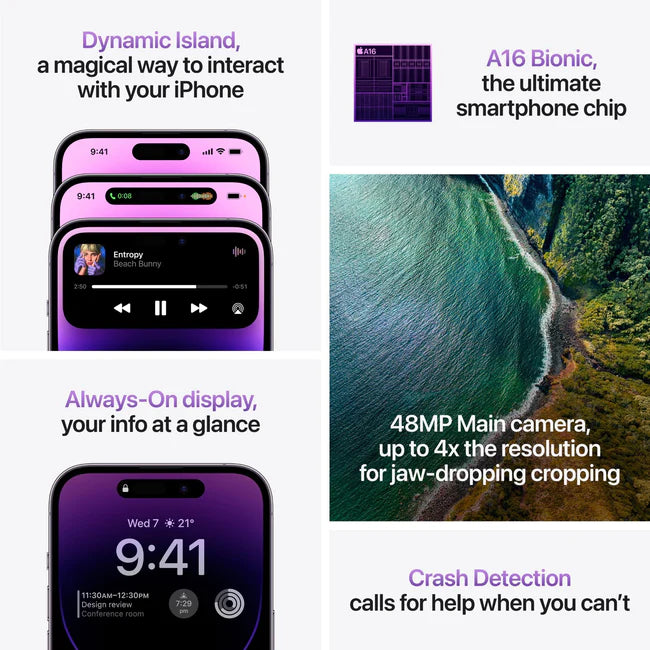 Apple iPhone 14 Pro Max 256GB (Deep Purple) (MQ9X3ZP/A)