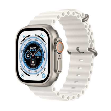 Apple Watch Ultra 49mm Titanium Case GPS + Cellular Ocean Band (White) (MNHF3ZP/A)