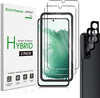 amFilm OneTouch Galaxy S22 Plus Glass Screen Protector & Camera Protector (6.6” 2022) (2-Pack Each) (AM-S22P-CLR-CMA)