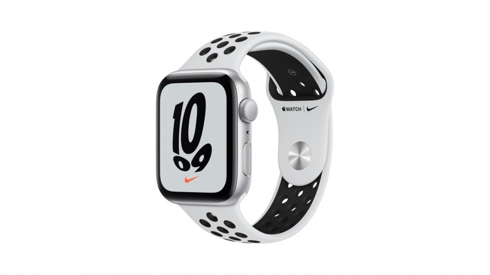 Apple Watch Nike SE 44mm Silver Aluminium Case with Pure Platinum/Black Nike Sport Band - GPS (MKQ73XA)