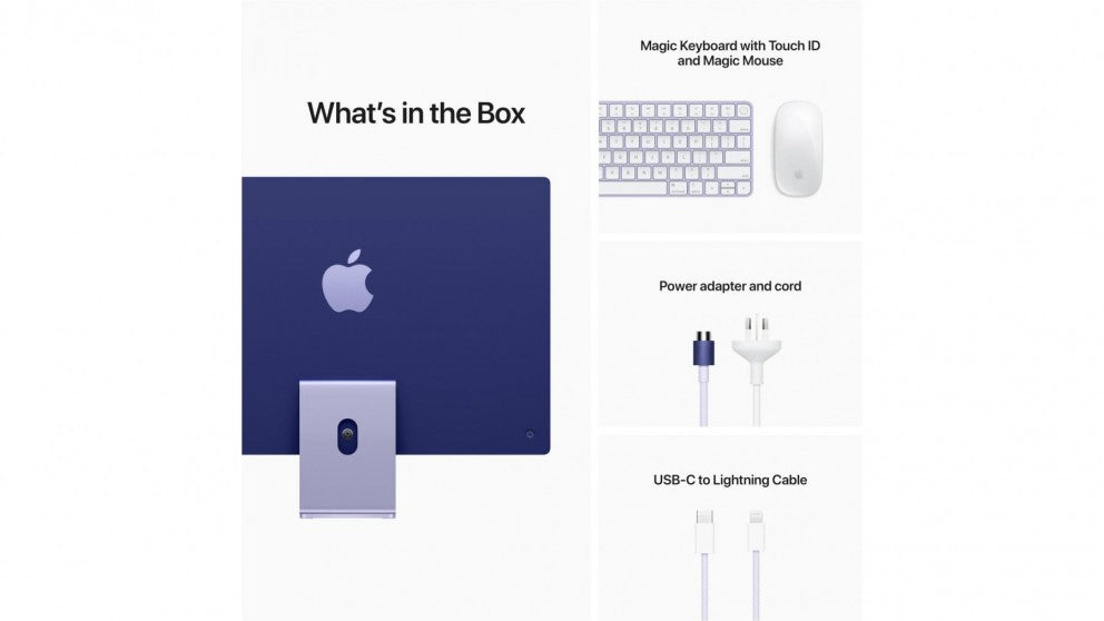Apple 24-inch iMac M1 8-Core CPU/8GB/512GB SSD with Retina 4.5K Display - Purple (Z1300003L)
