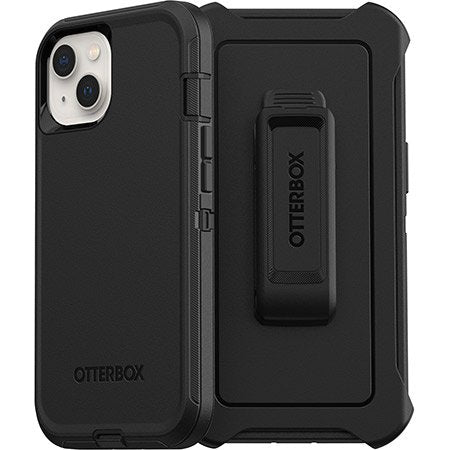 OtterBox Apple iPhone 13 Defender Series Case - Black (77-85437), Multi-Layer defense, 4x Military standard, Holster Kickstand, Port protection